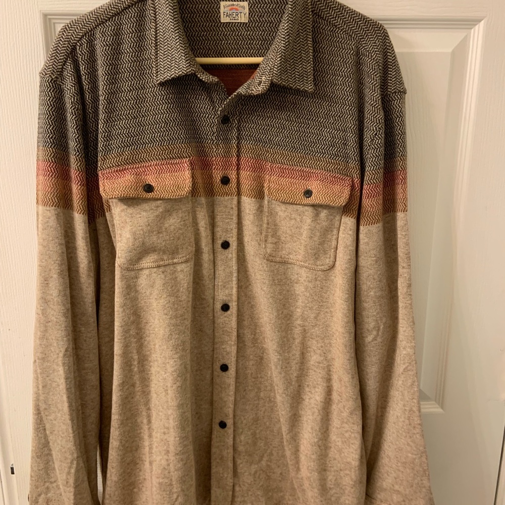 Faherty Legend Sweater Shirt in Autumn Coast